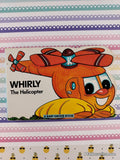 Vintage 1988 Whirly the Helicopter Baby Driver Book Miniature Board Book Hardcover