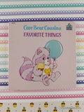 Vintage 1986 1st Printing Care Bear Cousins: Favorite Things Miniature Board Book Hardcover