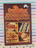 Vintage 1980 The Quick & Easy Armour Cookbook Spiral Bound Hardcover