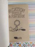Vintage 1989 KidsBooks Vacation Puzzle & Fun Book Softcover, Like New
