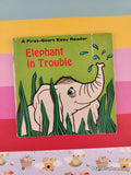 Vintage 1970 Elephant in Trouble First-Start Easy Reader Miniature Softcover