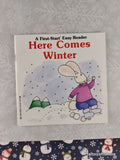 Vintage 1988 Here Comes Winter First-Start Easy Reader Miniature Softcover, Like New