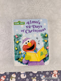 Vintage 1996 Elmo's 12 Days of Christmas Miniature Board Book Hardcover, Like New