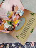 Vintage 1997 Teddy's Christmas Surprise: A Mini Pop-Up Storybook Hardcover, Like New