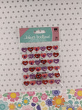 Jolee's Boutique Tween Gem Hearts Repeats SPARKLY 3-Dimensional Sticker Pack, New/Sealed