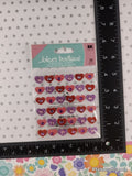 Jolee's Boutique Tween Gem Hearts Repeats SPARKLY 3-Dimensional Sticker Pack, New/Sealed