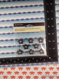 Recollections SHINY Black & Silver Flowers 3-Dimensional Adhesive Embellishments Pack, New/Sealed