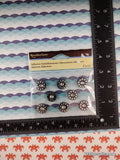 Recollections SHINY Black & Silver Flower Hearts 3-Dimensional Adhesive Embellishments Pack, New/Sealed