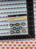 Recollections SHINY Black & Silver Hearts 3-Dimensional Adhesive Embellishments Pack, New/Sealed
