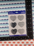 Jolee's Boutique Metal Hearts 3-Dimensional Sticker Pack, New/Sealed