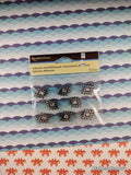 Recollections SHINY Black & Silver Diamond Flower 3-Dimensional Adhesive Embellishments Pack, New/Sealed