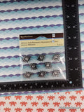 Recollections SHINY Black & Silver Diamond Flower 3-Dimensional Adhesive Embellishments Pack, New/Sealed