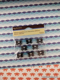 Recollections SHINY Black & Silver Bows 3-Dimensional Adhesive Embellishments Pack, New/Sealed