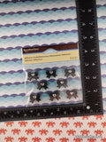 Recollections SHINY Black & Silver Bows 3-Dimensional Adhesive Embellishments Pack, New/Sealed
