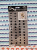 Jolee's Boutique All That Bling SHINY Black Circle Gems 3-Dimensional Sticker Pack, New/Sealed