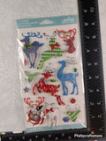 Jolee's Boutique Festive Patterned Reindeer SHINY 3-Dimensional Sticker Pack, New/Sealed