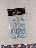 Vintage 2007 La Petites Felt Wintry Snow 3-Dimensional Sticker Pack, New/Sealed