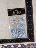 Vintage 2007 La Petites Felt Wintry Snow 3-Dimensional Sticker Pack, New/Sealed