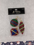 Vintage 2007 La Petites Felt Christmas Ornaments 3-Dimensional Sticker Pack, New/Sealed