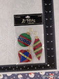 Vintage 2007 La Petites Felt Christmas Ornaments 3-Dimensional Sticker Pack, New/Sealed