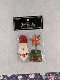 Vintage 2005 La Petites Happy Holidays Santa 3-Dimensional Sticker Pack, New/Sealed