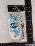 Vintage 2006 La Petites Jolly Snowman 3-Dimensional Sticker Pack, New/Sealed