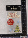 Vintage 2007 La Petites Peace on Earth Christmas 3-Dimensional Sticker Pack, New/Sealed