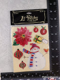 Vintage 2005 La Petites Snowmen & Ornaments 3-Dimensional Sticker Pack, New/Sealed