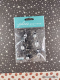 Jolee's Boutique Black & White Metallic Spiders 3-Dimensional Sticker Pack, New/Sealed