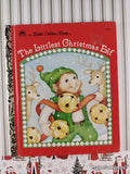 Vintage 1995 The Littlest Christmas Elf Little Golden Book Hardcover