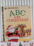 Vintage 1978 4th Printing ABC is for Christmas Little Golden Book Hardcover