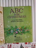 Vintage 1978 4th Printing ABC is for Christmas Little Golden Book Hardcover