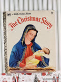 Vintage 1973 9th Printing The Christmas Story Little Golden Book Hardcover