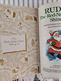 Vintage 1982 1st Printing Rudolph the Red-Nosed Reindeer Shines Again Little Golden Book Hardcover