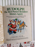 Vintage 1982 1st Printing Rudolph the Red-Nosed Reindeer Shines Again Little Golden Book Hardcover