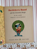 Vintage 1960 1st Printing Huckleberry Hound and the Christmas Sleigh Little Golden Book Hardcover
