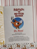 Vintage 2001 1st Edition Rudolph the Red-Nosed Reindeer: Oh, Nose! Little Golden Book Hardcover