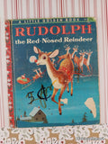 Vintage 1958 1st Printing Rudolph the Red-Nosed Reindeer Little Golden Book Hardcover