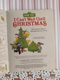 Vintage 1992 I Can't Wait Until Christmas Sesame Street Little Golden Book Hardcover