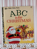 Vintage 1980 6th Printing ABC is for Christmas Little Golden Book Hardcover