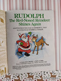 Vintage 1982 Rudolph the Red-Nosed Reindeer Shines Again Little Golden Book Hardcover