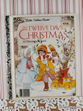 Vintage 1983 The Twelve Days of Christmas Little Golden Book Hardcover