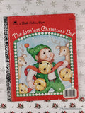Vintage 1987 The Littlest Christmas Elf Little Golden Book Hardcover