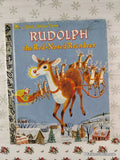 Vintage 1991 Rudolph the Red-Nosed Reindeer Little Golden Book Hardcover
