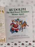 Vintage 1982 Rudolph the Red-Nosed Reindeer Shines Again Little Golden Book Hardcover