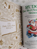Vintage 1982 Rudolph the Red-Nosed Reindeer Shines Again Little Golden Book Hardcover