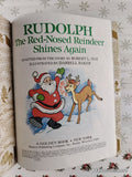 Vintage 1982 Rudolph the Red-Nosed Reindeer Shines Again Little Golden Book Hardcover