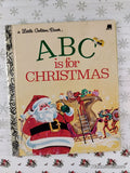 Vintage 1974 ABC is for Christmas Little Golden Book Hardcover