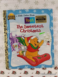 Vintage 1997 Pooh: The Sweetest Christmas Little Golden Book Hardcover