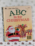 Vintage 1974 1st Printing ABC is for Christmas Little Golden Book Hardcover